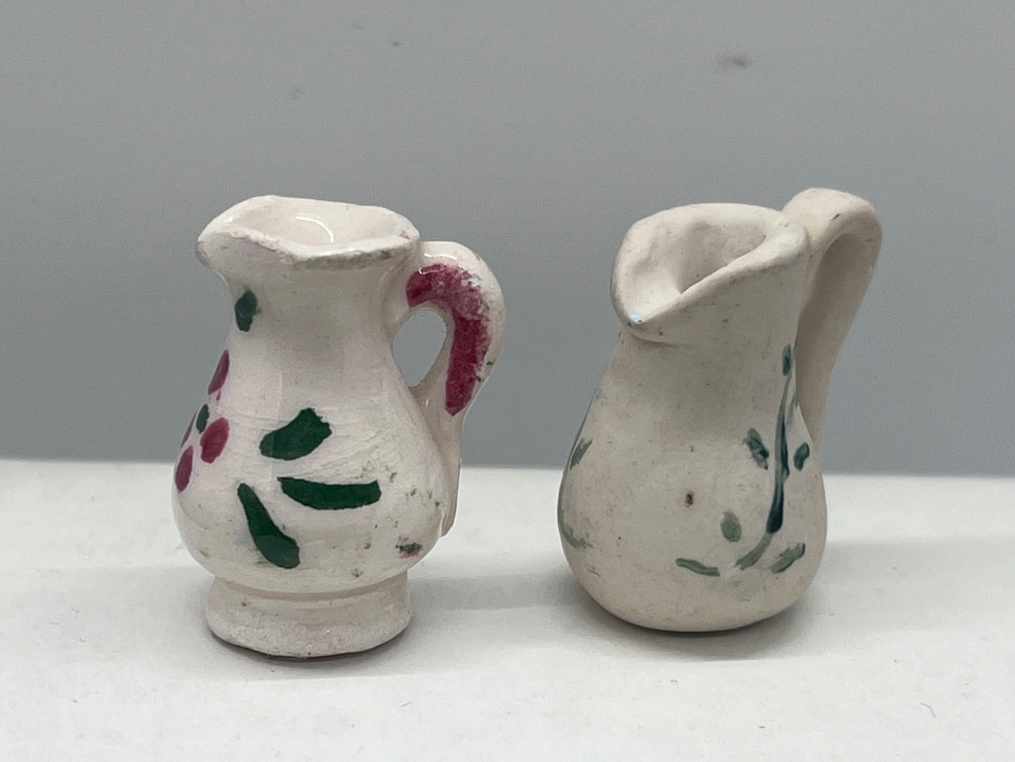 Dolls house jugs pair ceramic