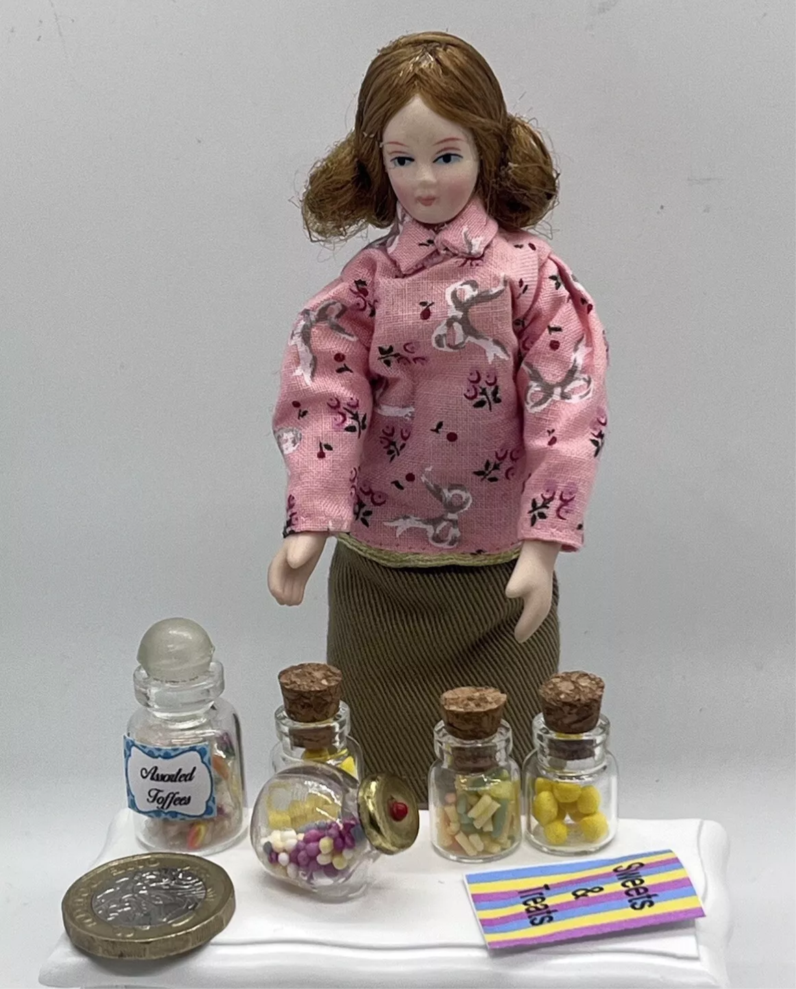 Dolls house sweet shop sweets set
