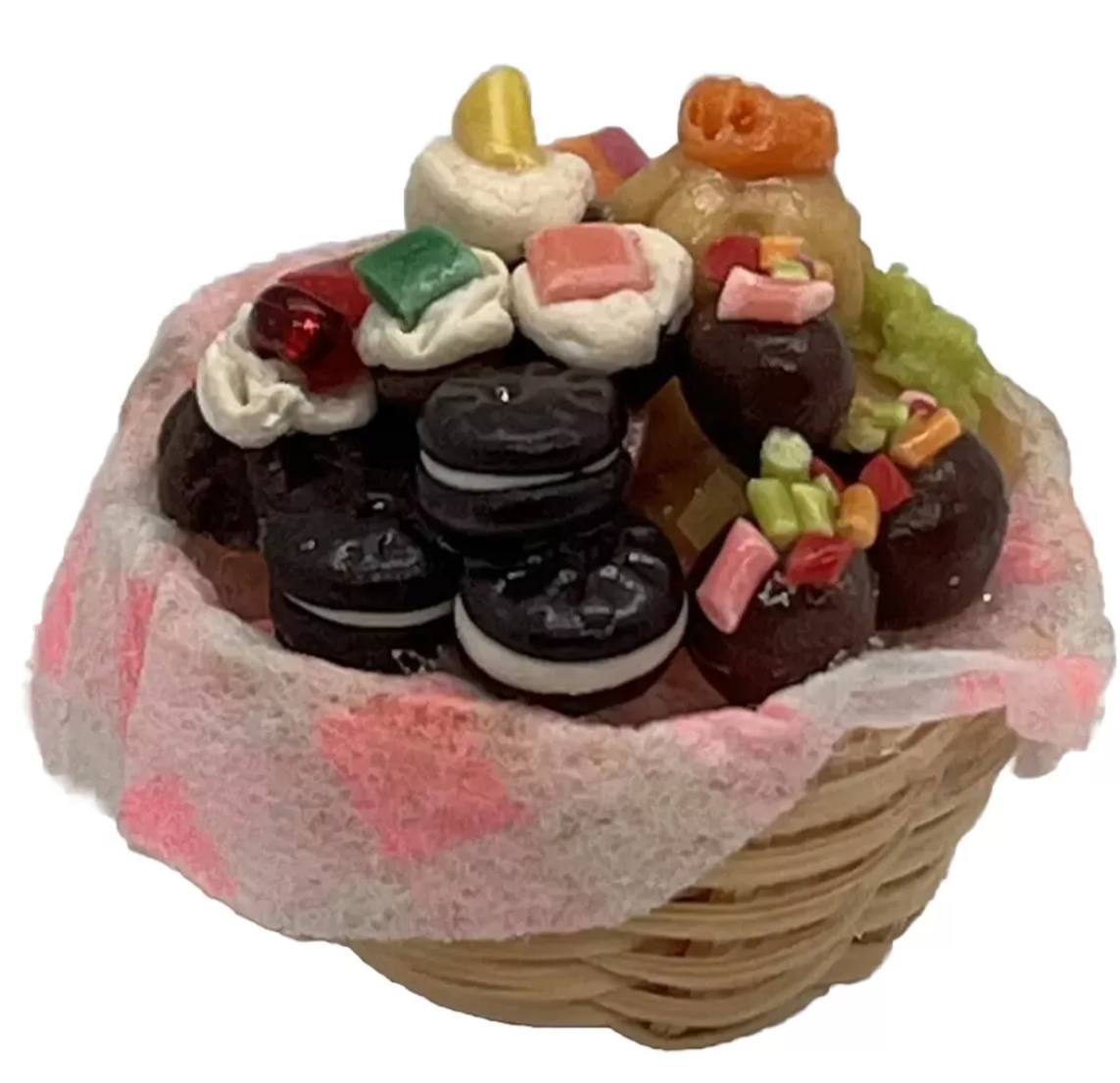 Dolls house sweet shop sweets basket