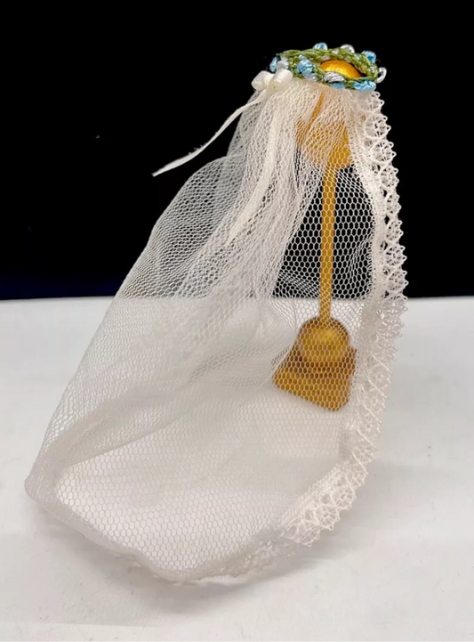 Dolls house wedding tiara and veil new
