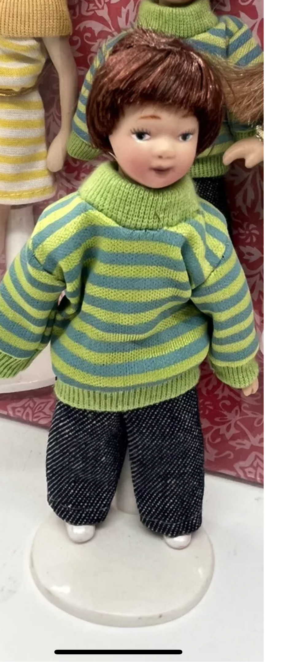 Dolls house boy & stand new in bag