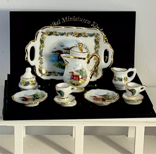 Dolls house Reutter Porcelain tea set NEW