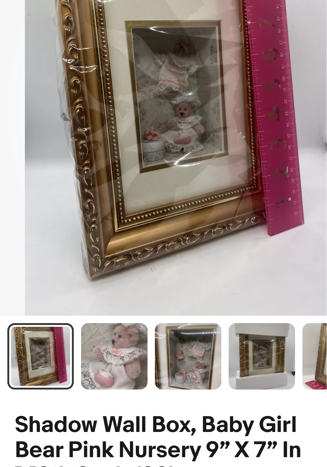Nursery room wall box shadow box (1/12th items inside) for full size wall nursery