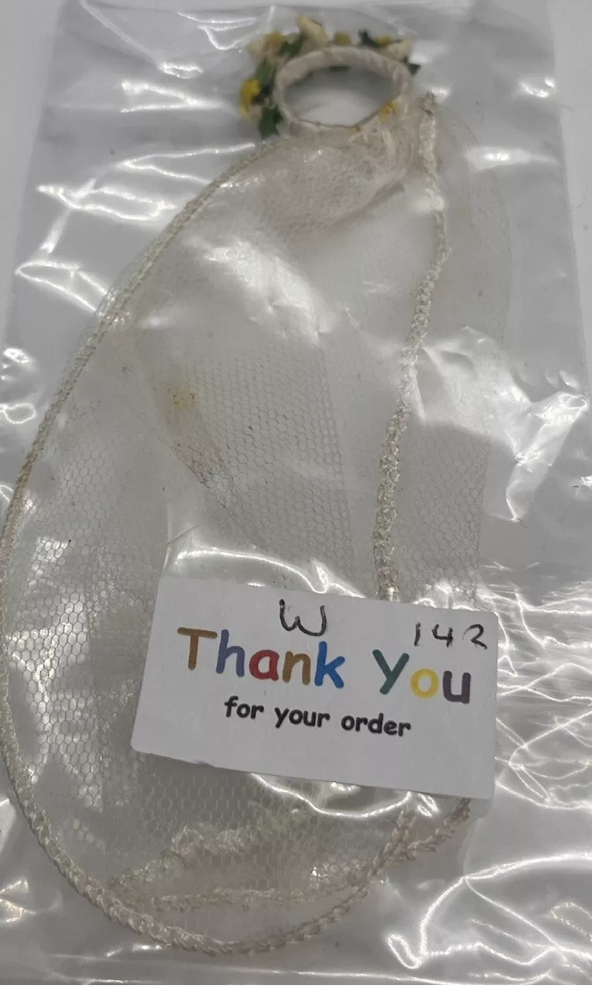 Dolls house wedding tiara and veil new
