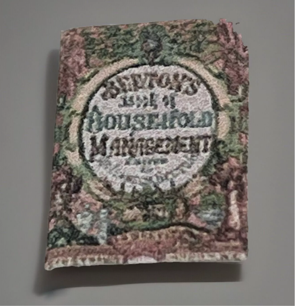 Dolls house Victorian cookery book. Beetons book of household management