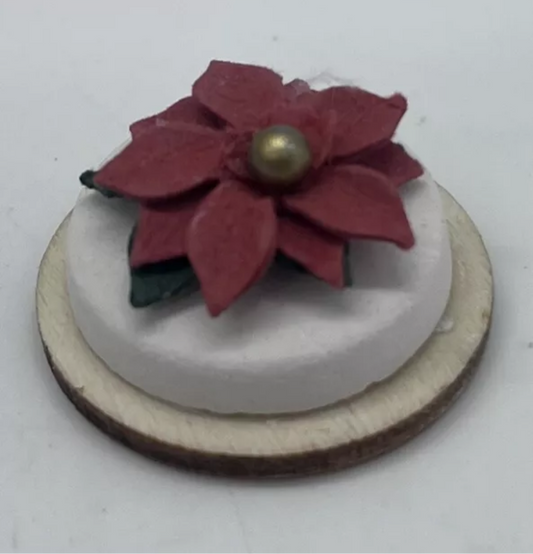 Dolls house Christmas cake new handmade