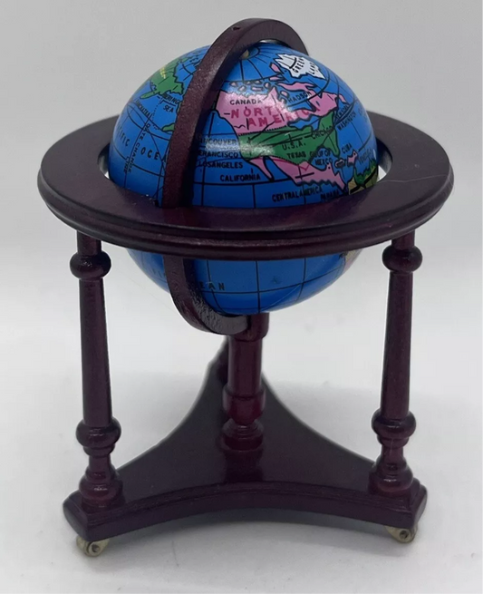 Dolls house wheeled floor globe