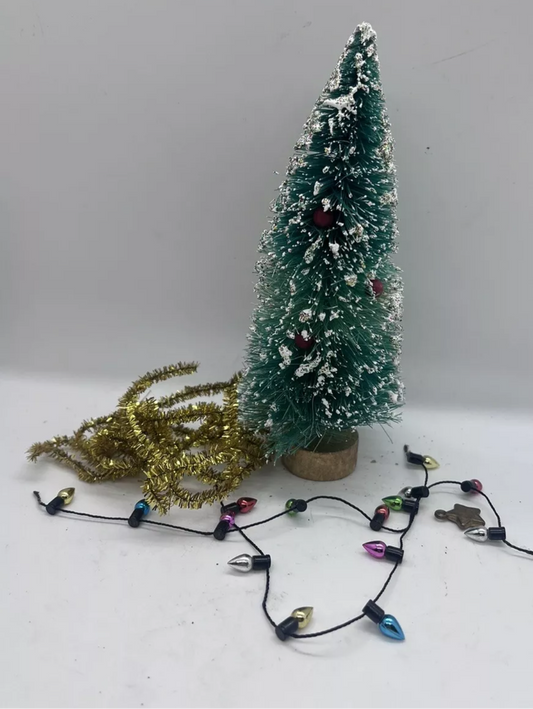 Dolls house Christmas tree & accessories ready to decorate 6 inch