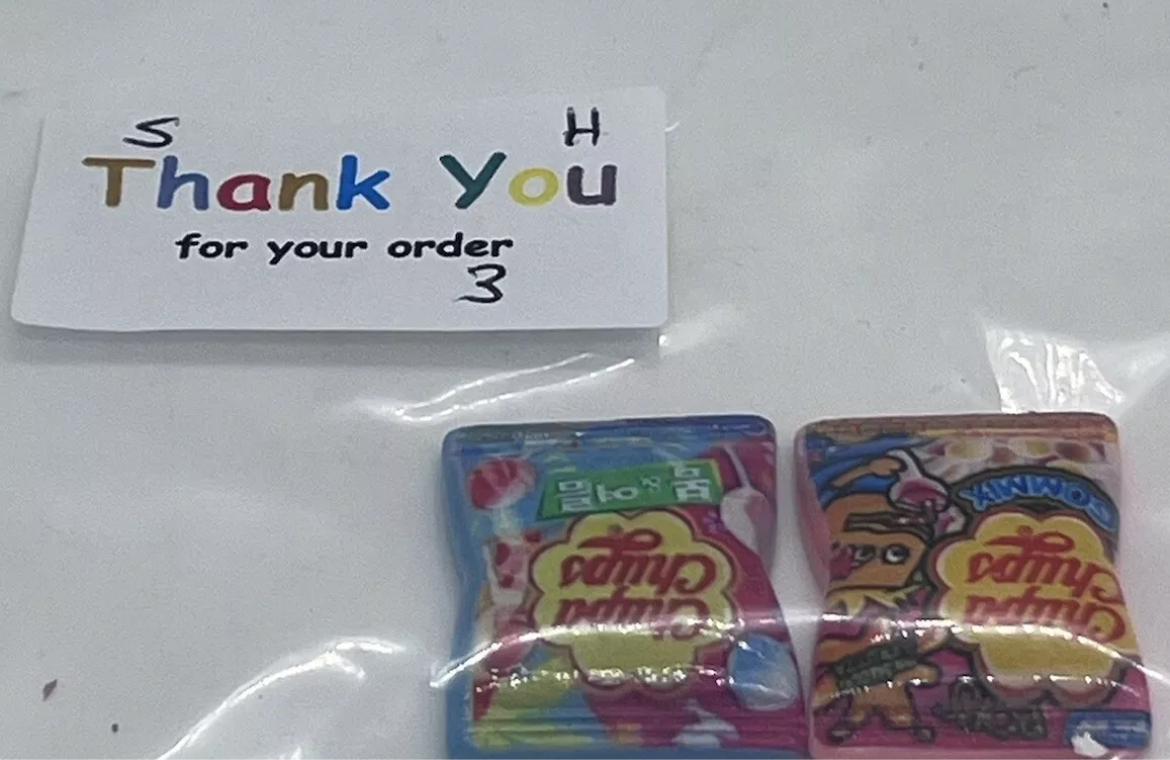 Dolls house sweet shop sweets pair