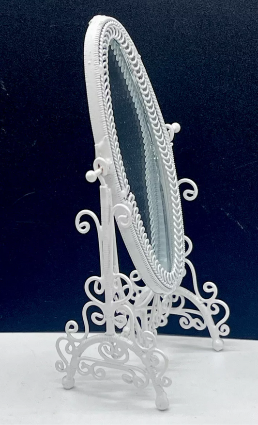 Dolls house floor mirror metal
