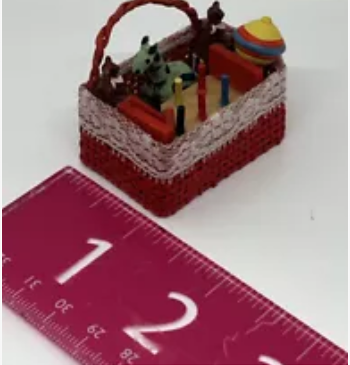 Dolls house toy basket