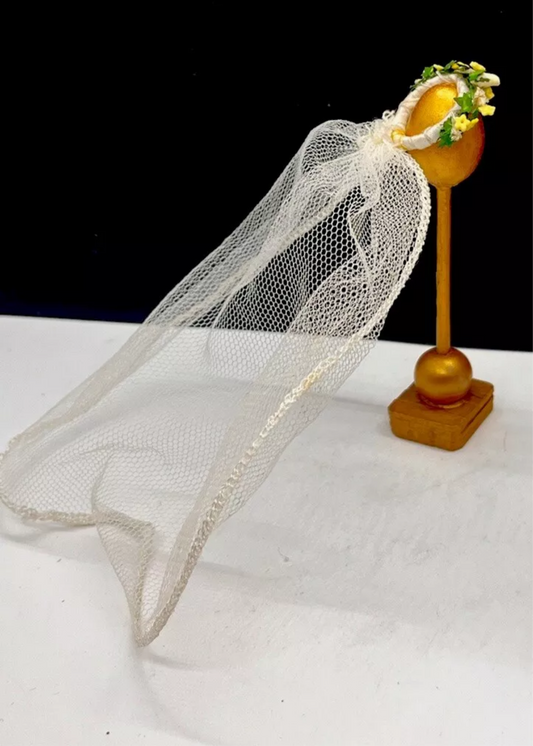 Dolls house wedding tiara and veil new