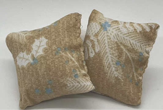 Dolls house Christmas cushions pair NEW