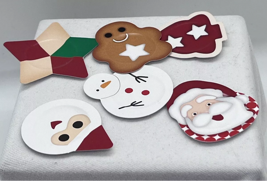 Dolls house Christmas paper plates set of 6