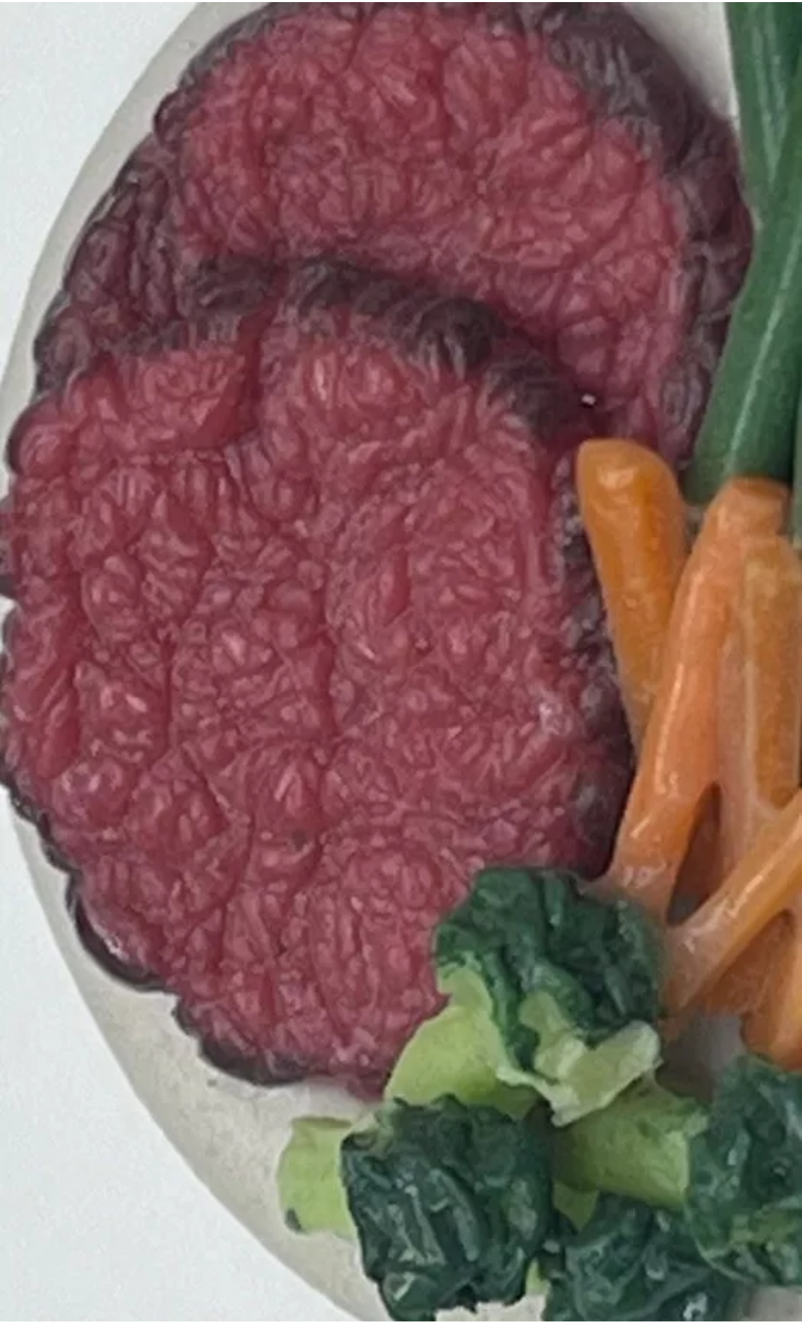 Dolls house food beef steak dinner handmade
