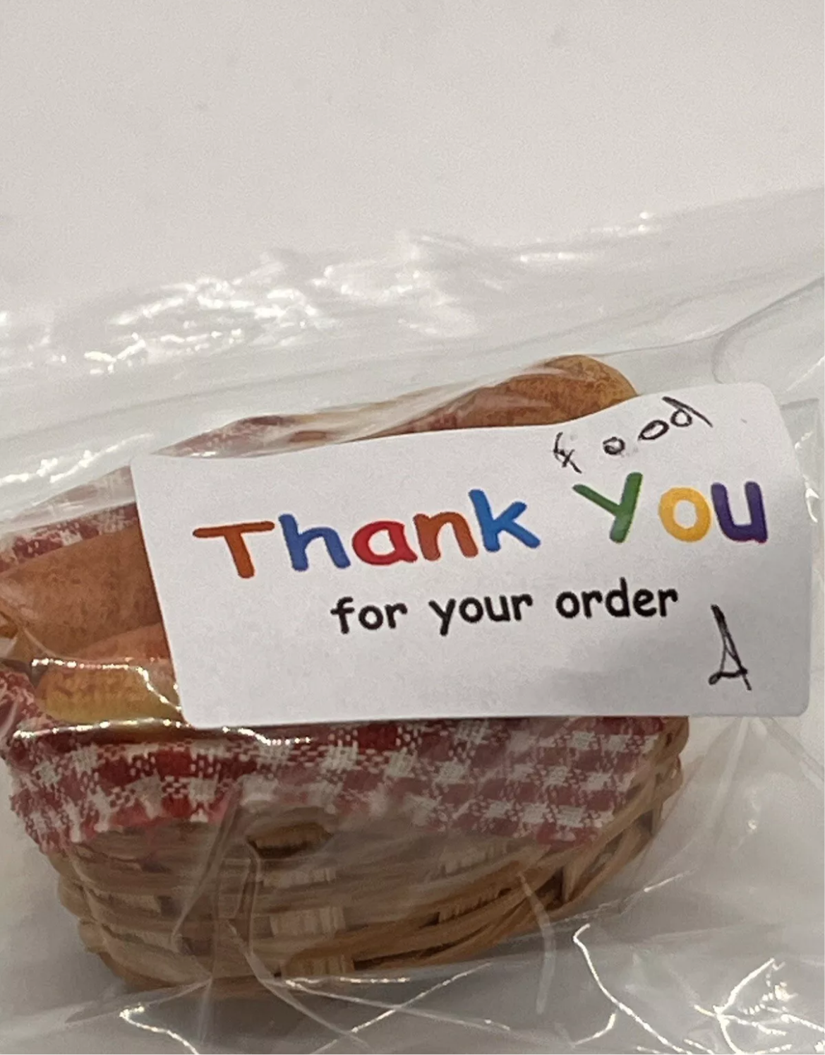 Dolls house bread basket bakery