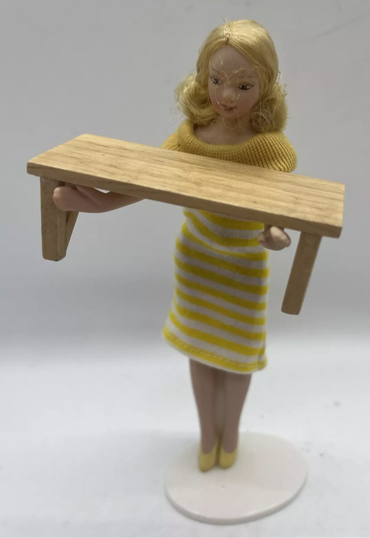 Dolls house wooden shelf
