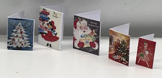 Dolls house Christmas cards set of 5 NEW