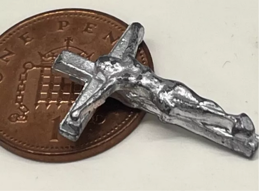 Dolls house crucifix for wall metal