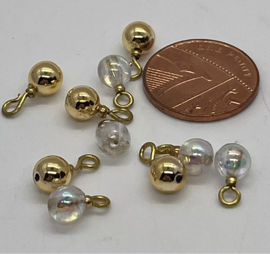 Dolls House Christmas tree baubles x 10