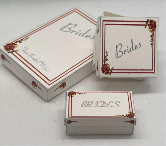 Dolls house wedding bridal  boxes new x 3