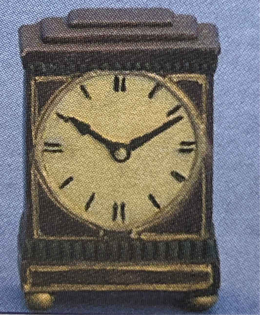 Dolls house Georgian resin mantel clock