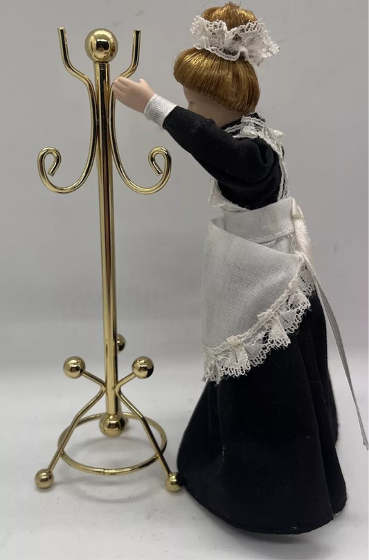 Dolls house cloak & hat stand metal x 1