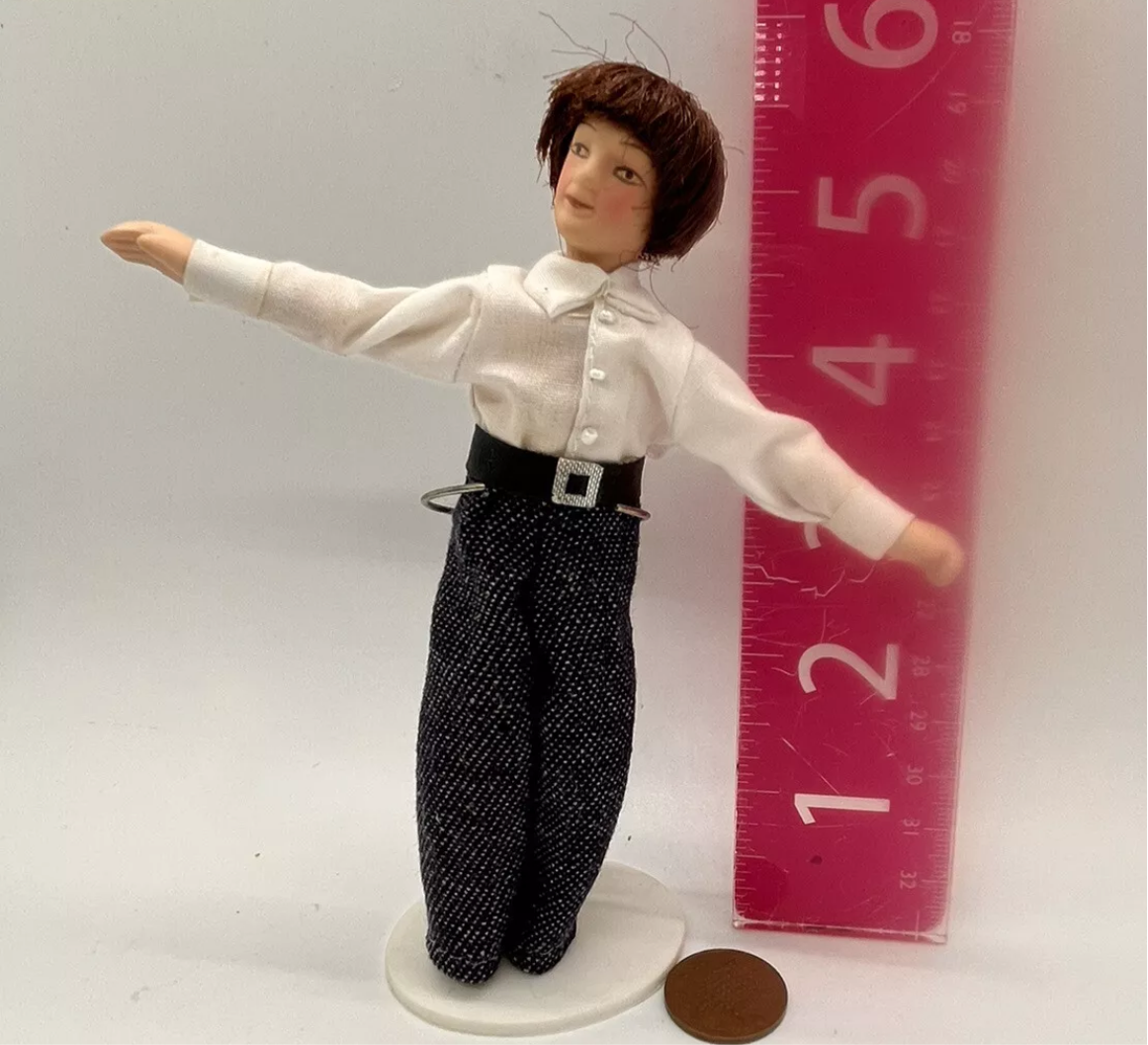 Dolls house man with stand