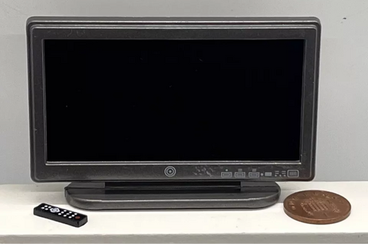 Dolls house flat screen tv with remote (New)