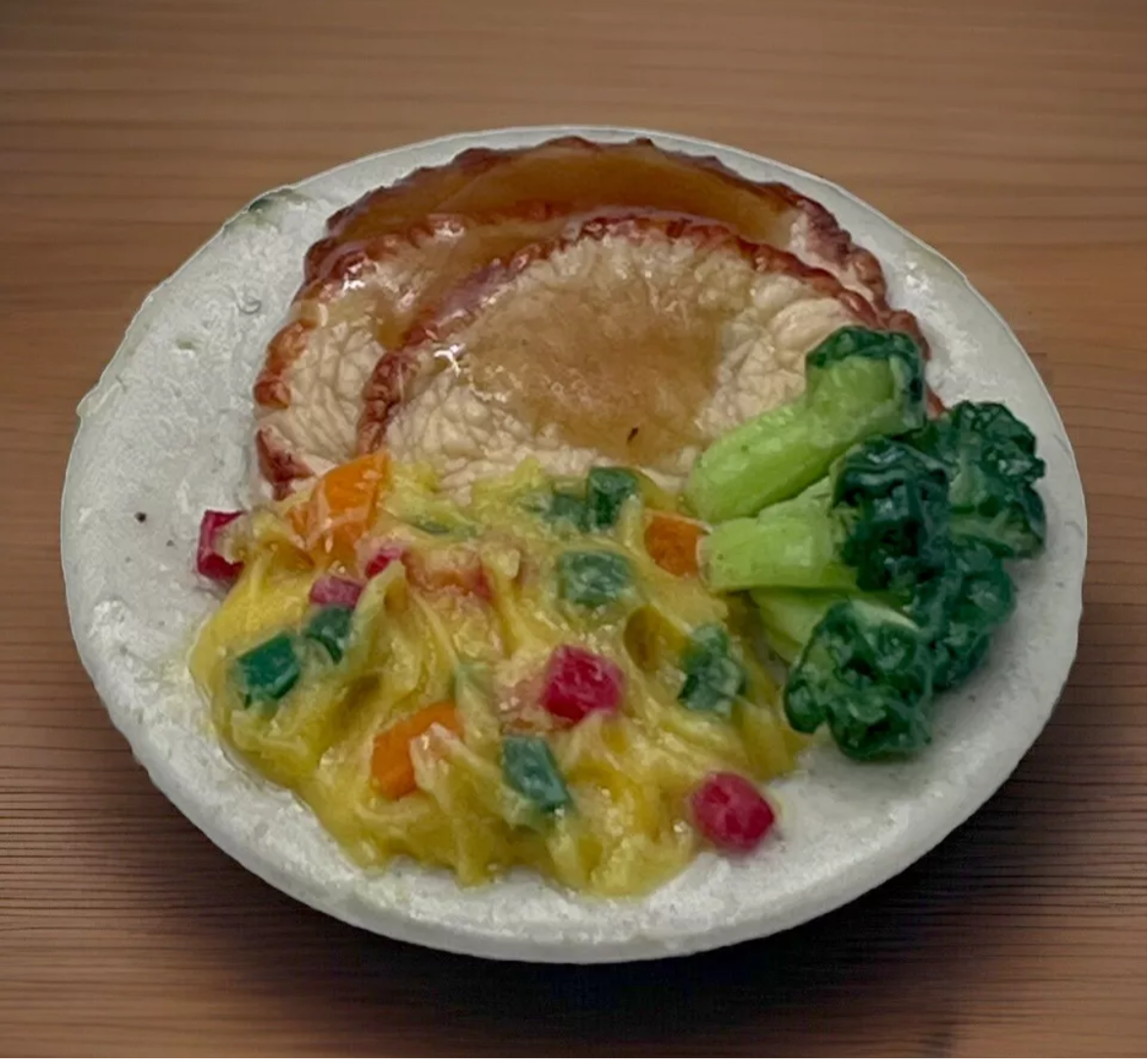 Dolls house food pork dinner handmade