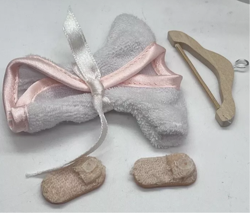 Dolls house child’s bathrobe dressing gown and slippers