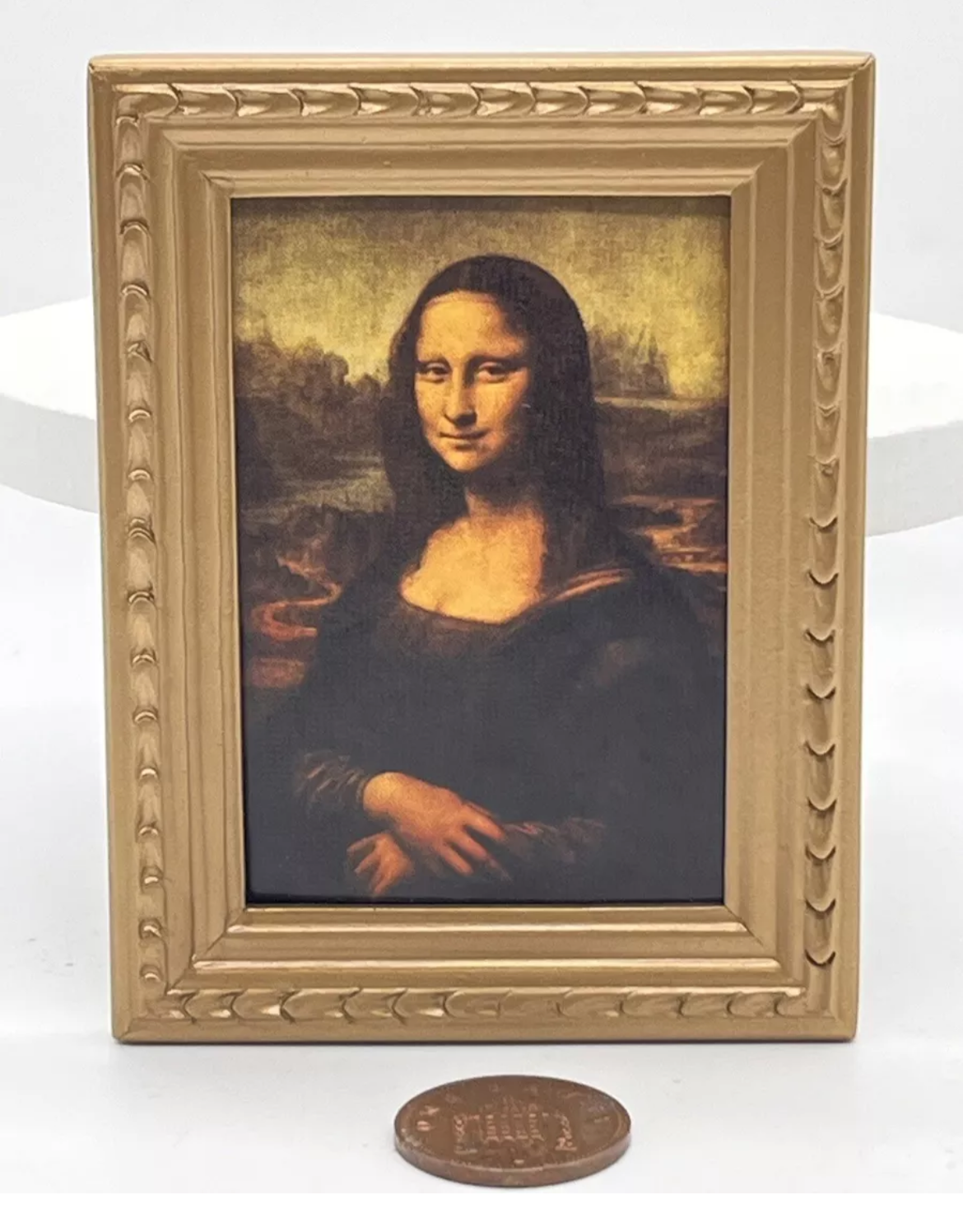 Dolls house large Mona Lisa in frame