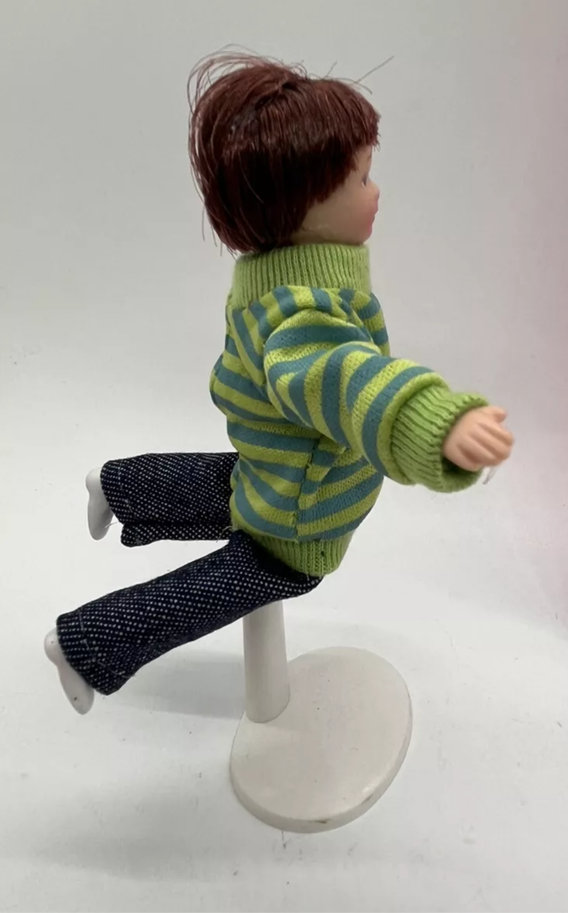 Dolls house boy & stand new in bag