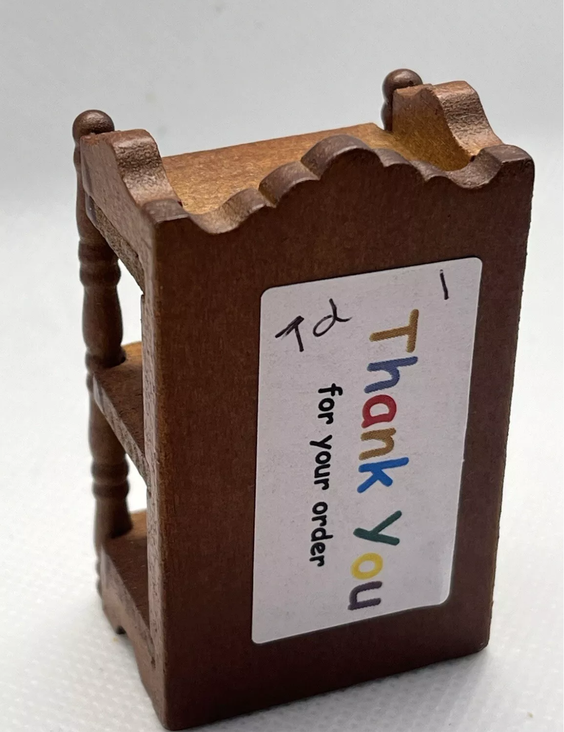 Dolls house wooden shelving unit