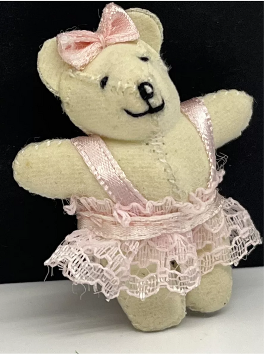 Doll’s house handmade ballerina bear