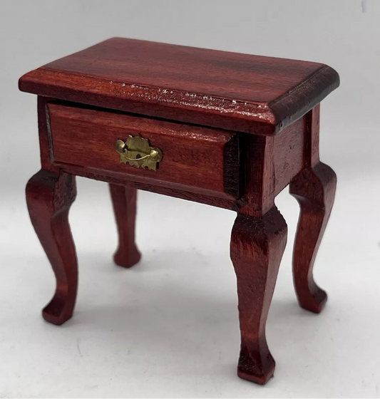 Dolls house furniture small table with drawer. Living room, bedroom…