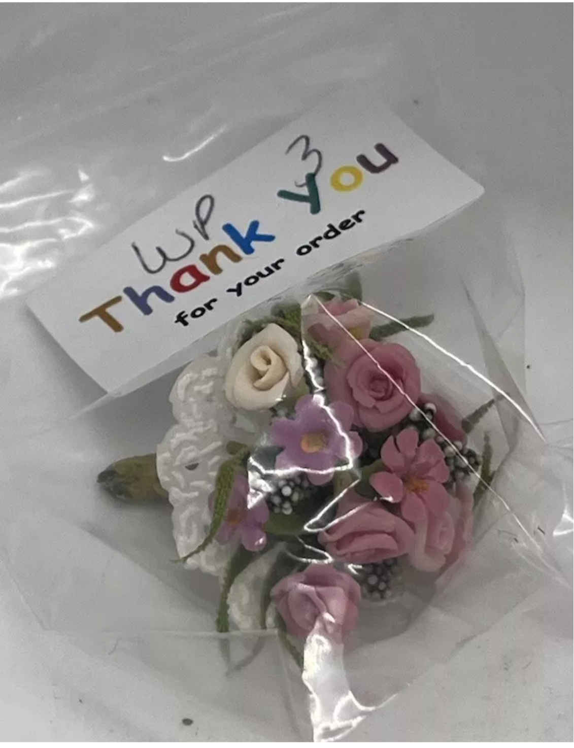 Dolls house bridal bouquet. Handmade new
