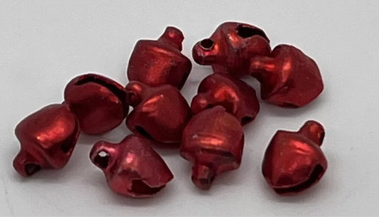 Dolls House Christmas tree baubles x 10 red